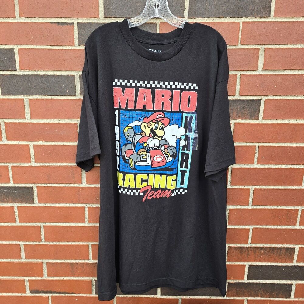 New NINTENDO MARIO KART 1992 RACING TEAM T-SHIRT Size 2XLT